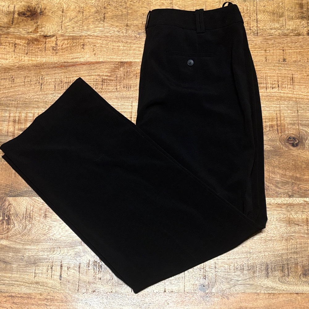 Jones &Co Size 14 Straight Leg High Rise Black Dress Pants Stretch (3)